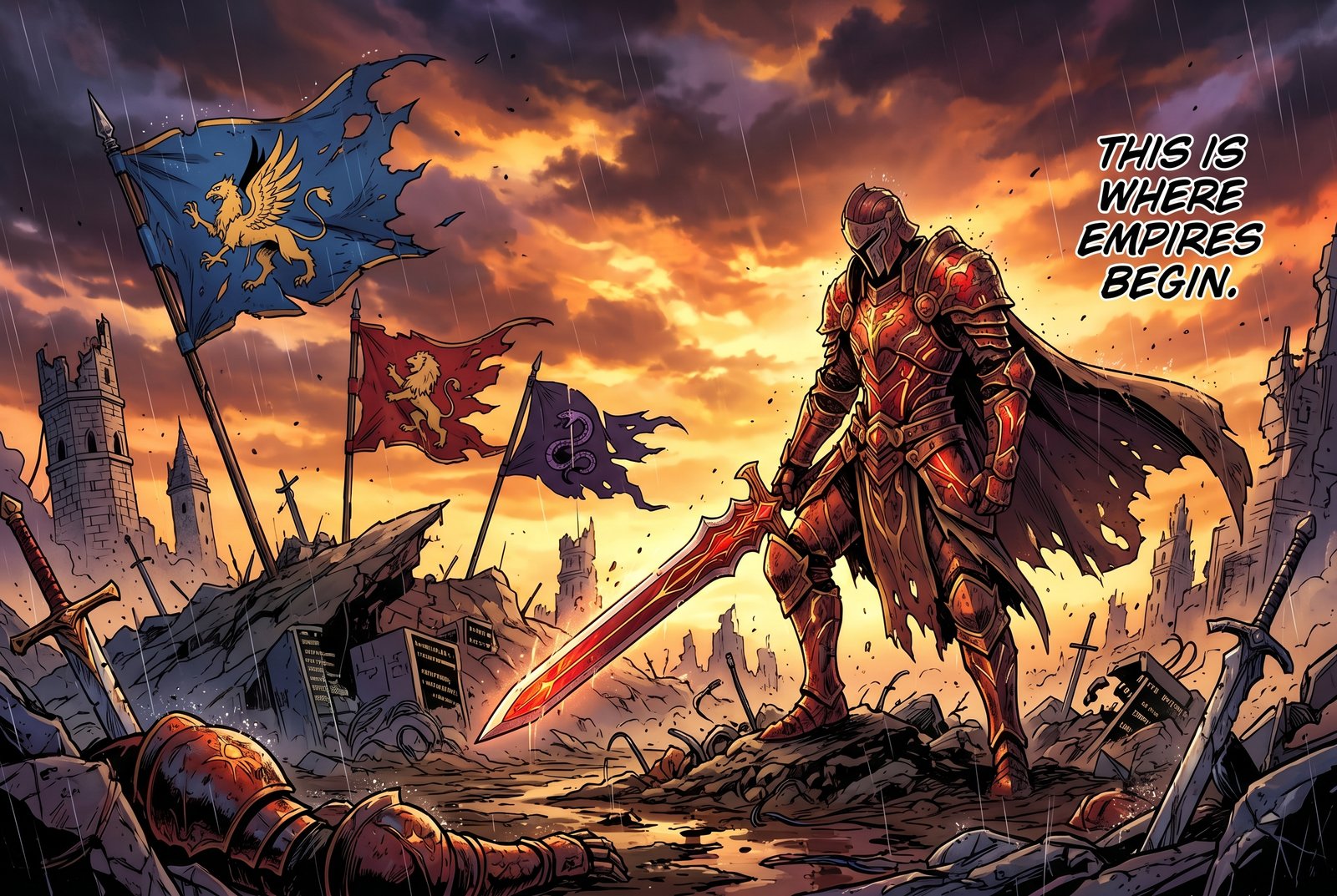 PuertoRican stands alone in the ruins of three guilds