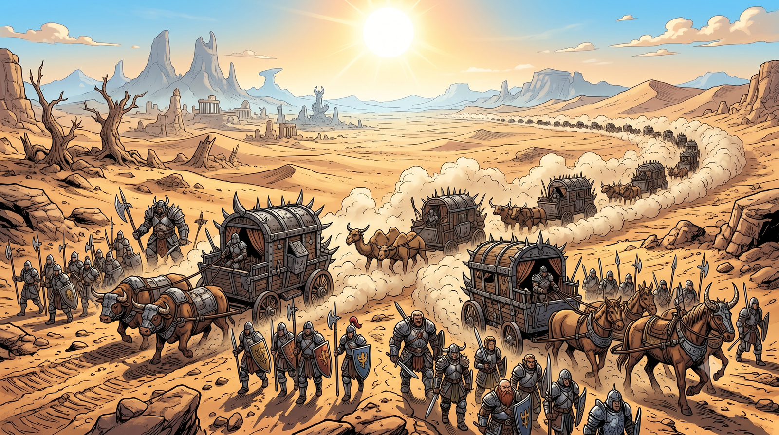 200 wagons in perfect formation — the largest caravan run in server history